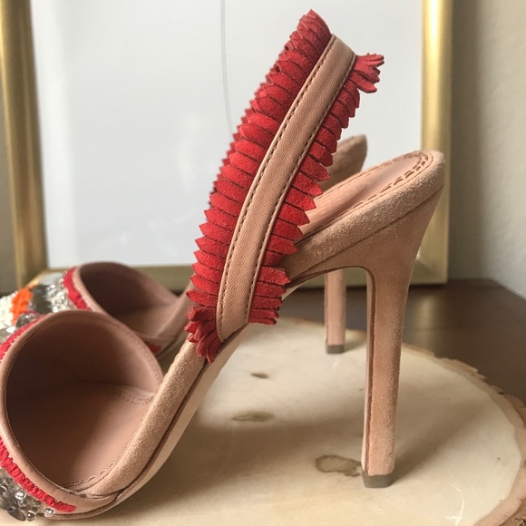 NWB Tory Burch Isle Slingback Pump heels beaded - Picture 3 of 6